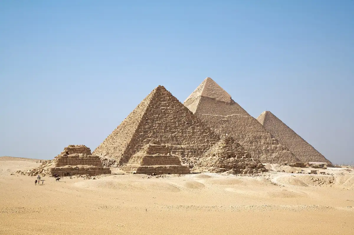 The three Pyramids of Giza