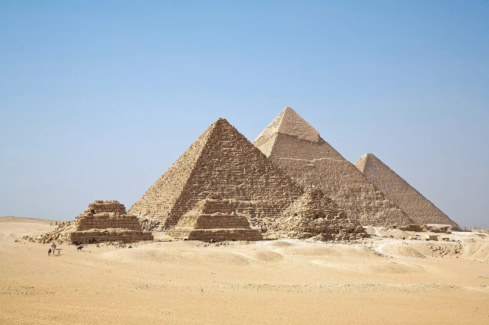 The three Pyramids of Giza
