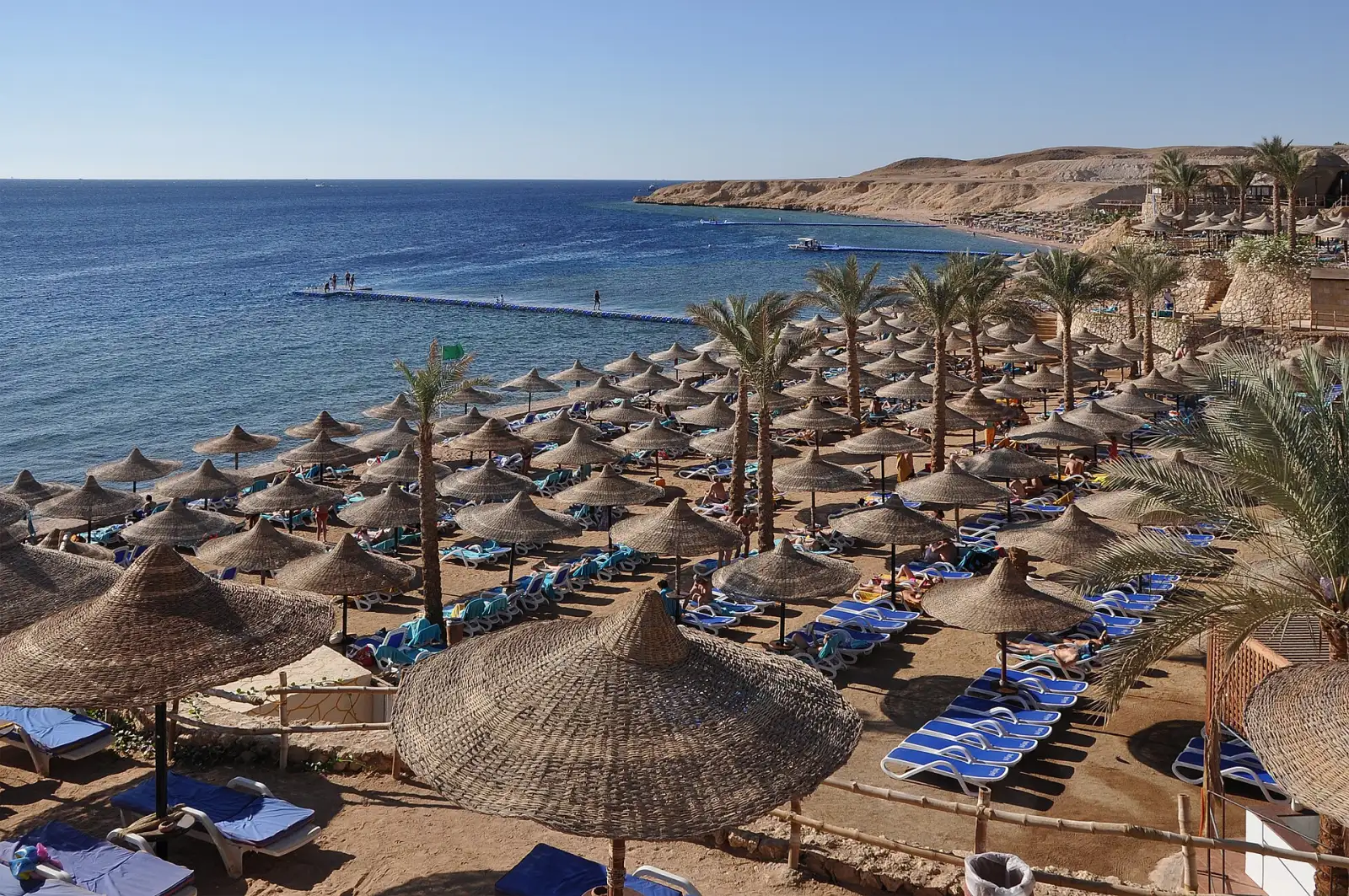 White Knight Bay in Sharm El Sheikh with clear water